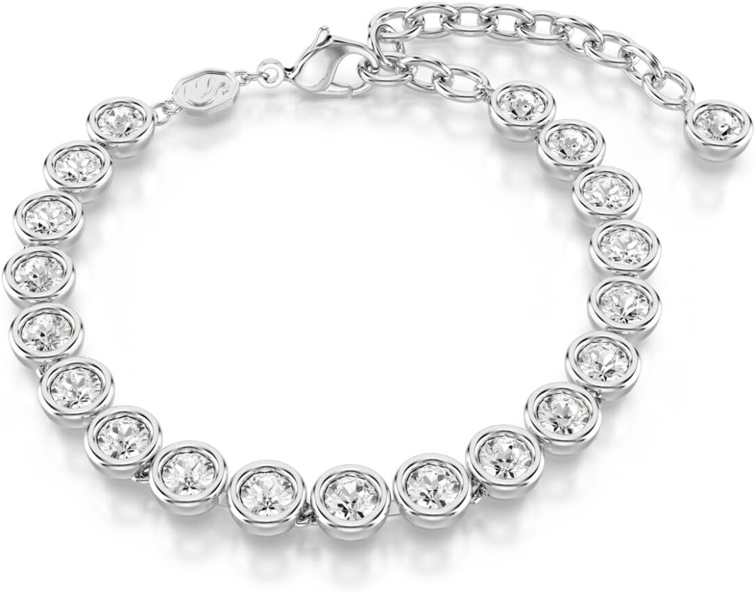 Swarovski Imber Bracelet: White Round-Cut, Gold-Tone Plated Elegance